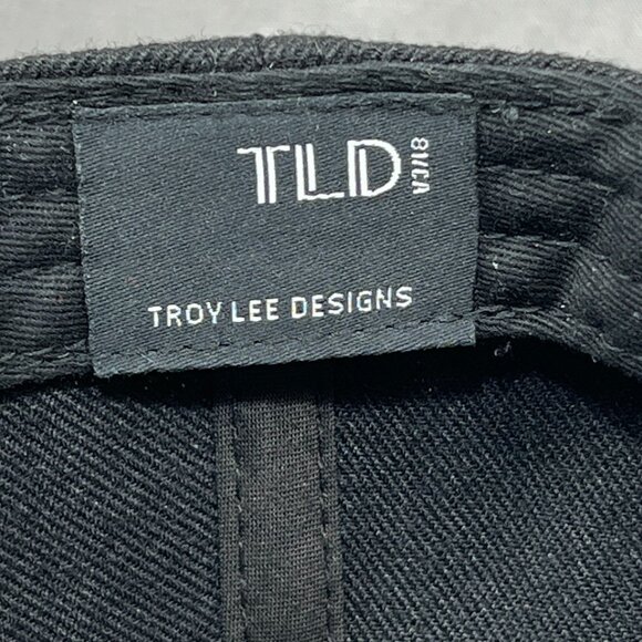 Troy Lee Designs Strapback Hat Cap TLD Black Motocross Adjustable Baseball Mens - Picture 11 of 15